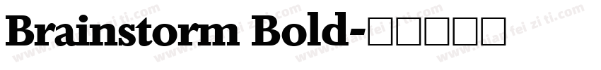 Brainstorm Bold字体转换
